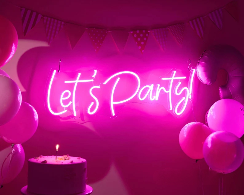 Let's Party! Neon Sign